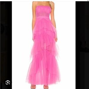 BCBG Oly Dress in Flamingo Pink